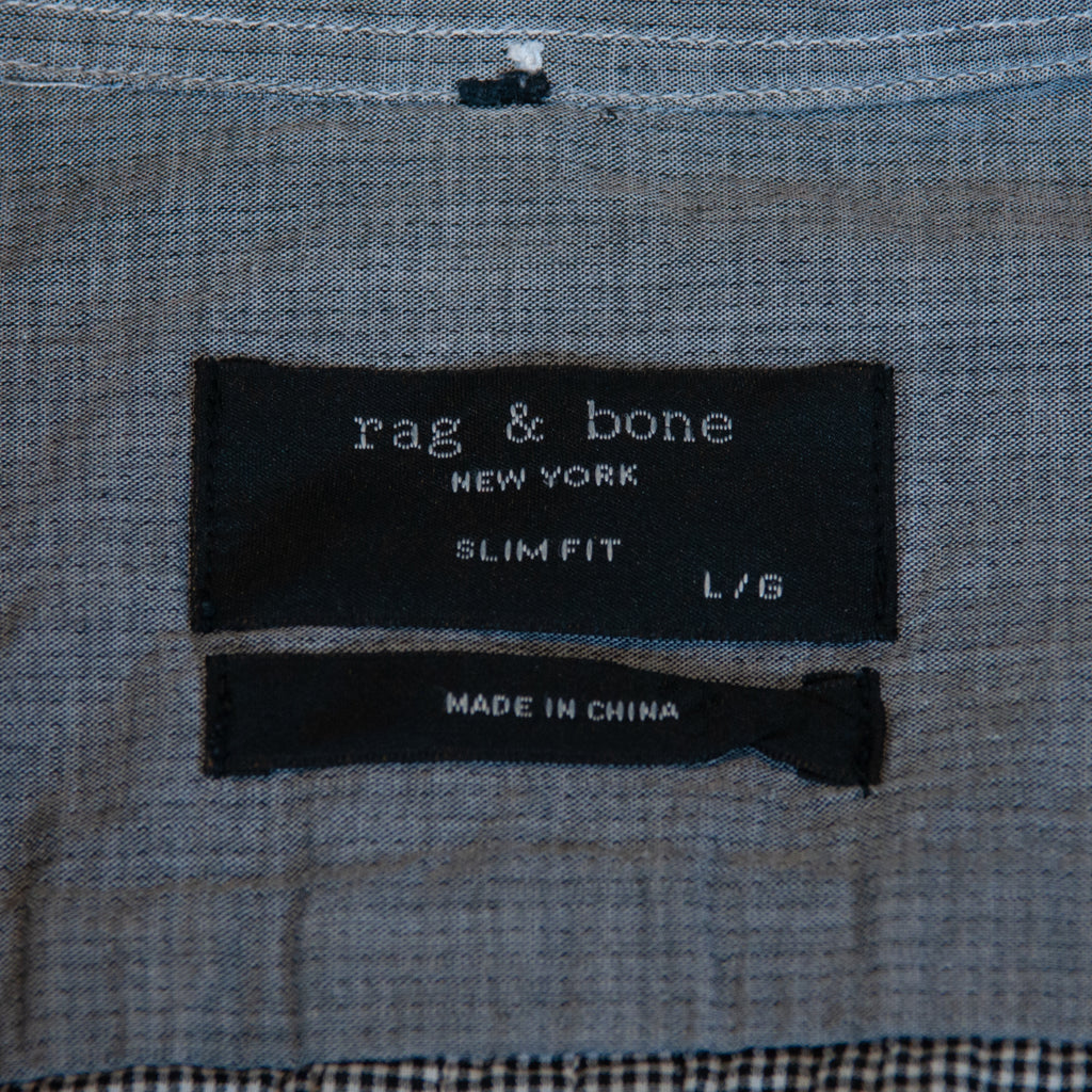 Rag&Bone Grey Slim Fit Button Down Shirt