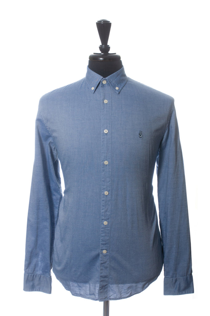 John Varvatos Blue Oxford Button Down Shirt