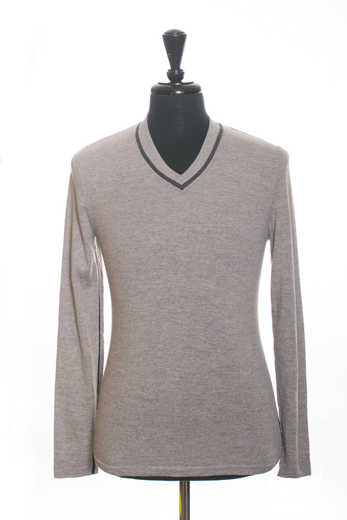 Theory Grey Lightweight Merino New Sovereign Sweater