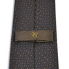 Canali 1934 Brown on Deep Slate Blue Geometric Print Tie