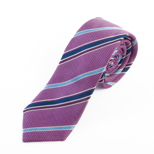 Hugo Boss Purple Striped Skinny Tie