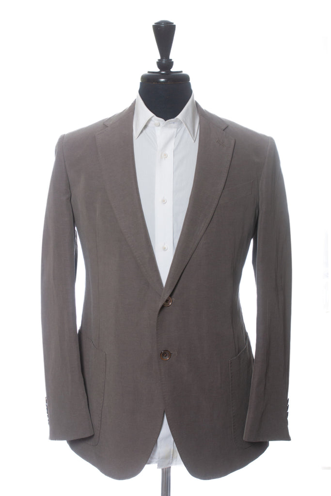 Armani Collezioni Brown Linen Blend Blazer