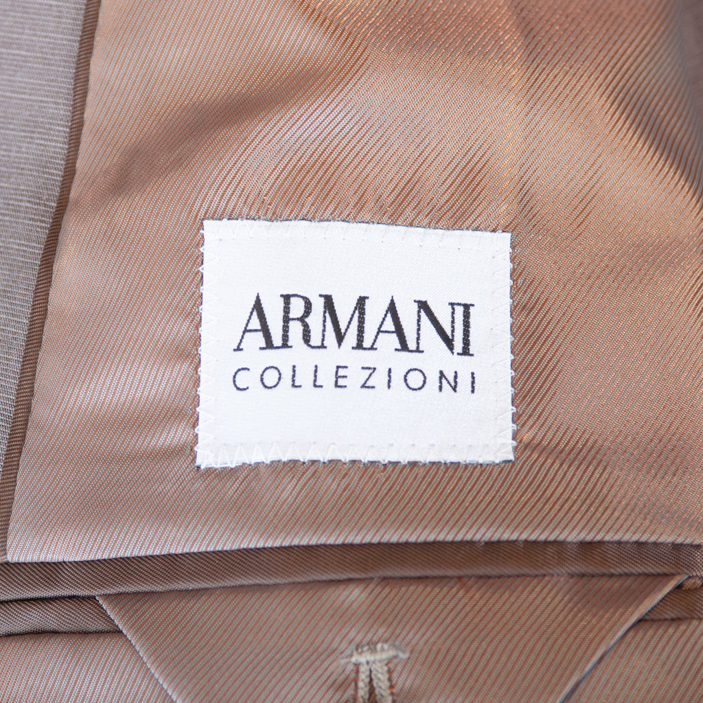 Armani Collezioni Brown Linen Blend Blazer