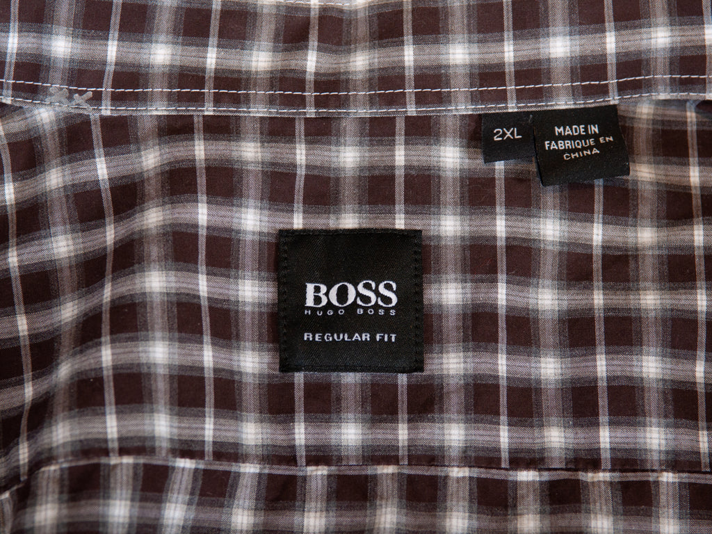 Hugo Boss Brown Check Regular Fit Lucas Casual Shirt