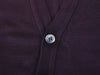 John Smedley Merlot Merino Wool Cardigan Vest