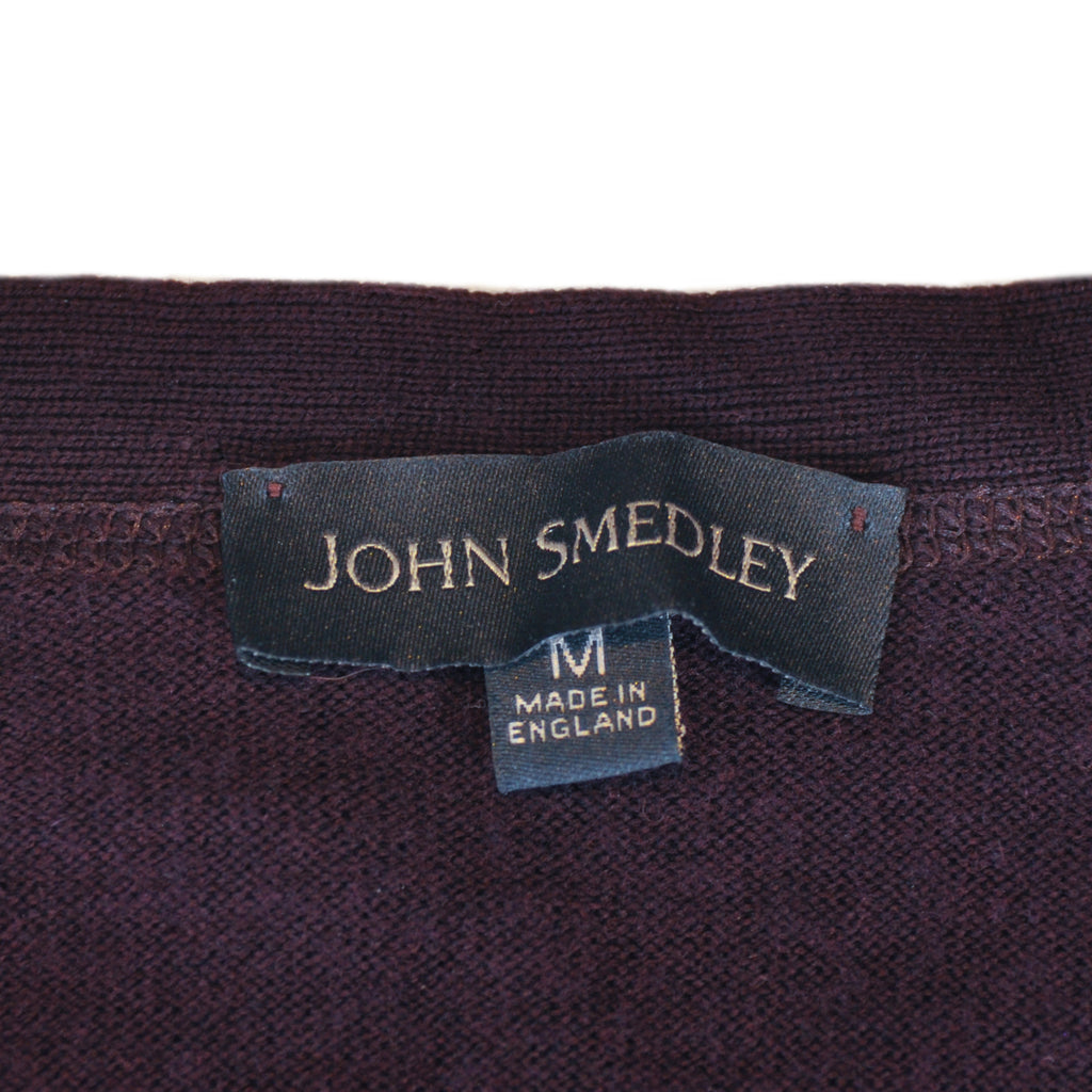 John Smedley Merlot Merino Wool Cardigan Vest