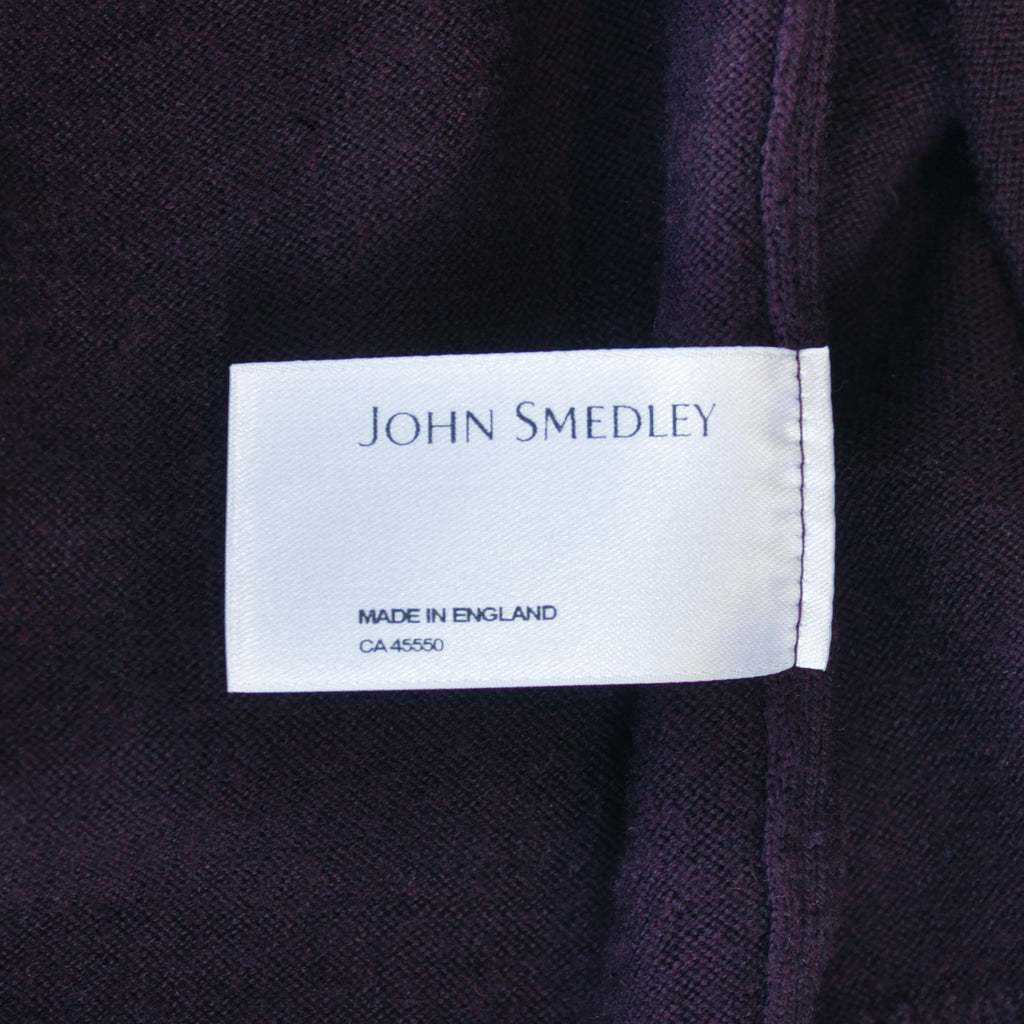 John Smedley Merlot Merino Wool Cardigan Vest
