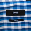 Hugo Boss Blue Check Slim Fit Dress Shirt