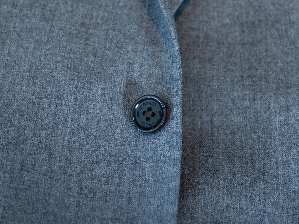 Etro Grey Wool Flannel Blazer