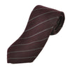 Ermenegildo Zegna Grey on Merlot Striped Silk Cashmere Tie