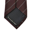 Ermenegildo Zegna Grey on Merlot Striped Silk Cashmere Tie