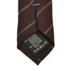 Ermenegildo Zegna Grey on Merlot Striped Silk Cashmere Tie
