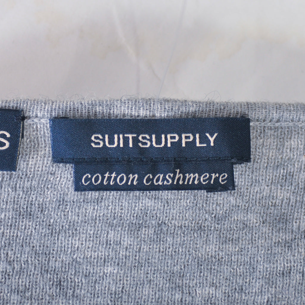 SuitSupply Grey Cotton Cashmere Sweater Vest