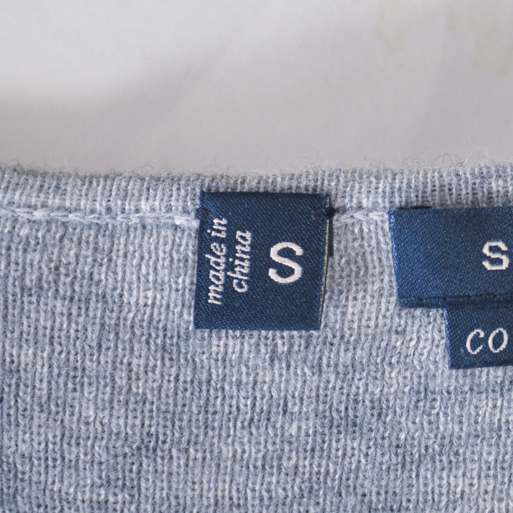 SuitSupply Grey Cotton Cashmere Sweater Vest