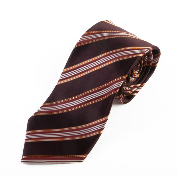 Ermenegildo Zegna Brown Striped Tie