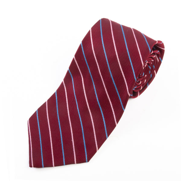 Brooks Brothers Red Striped Stain Resistant Silk Tie