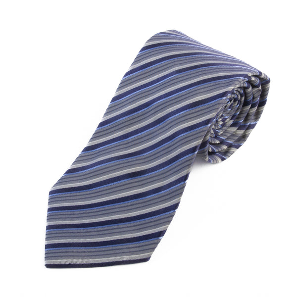 Hugo Boss Purple Striped Silk Tie