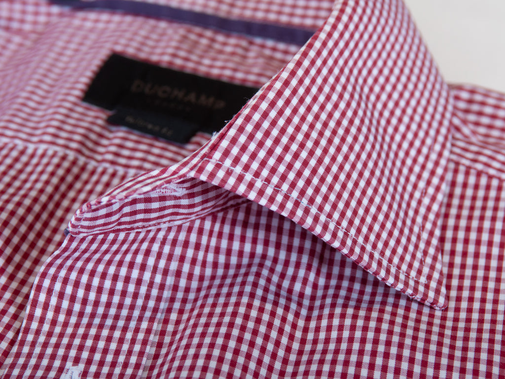 Duchamp Red Check Tailored Fit Shirt 15