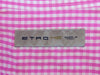 Etro Embroidered Pink Gingham Check Dress Shirt