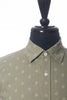 Jack Spade Green Print Linen Blend Short Sleeve Shirt