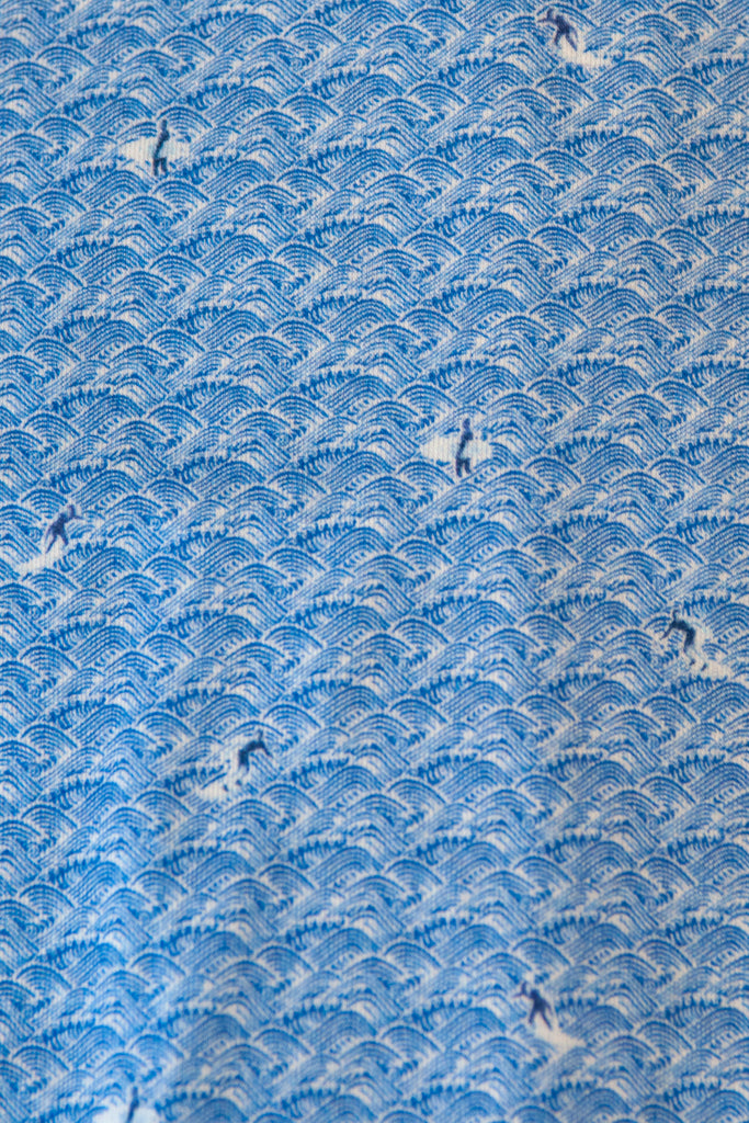 Desoto Blue Surf Print Short Sleeve Shirt