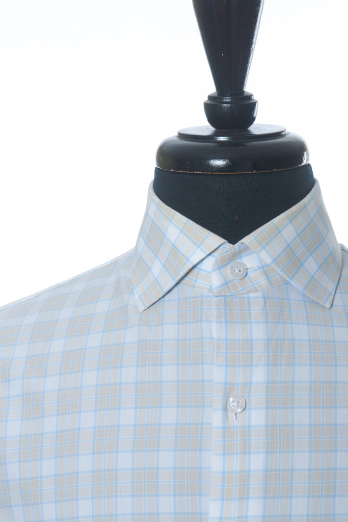 Proper Cloth Brown Check Dress Shirt