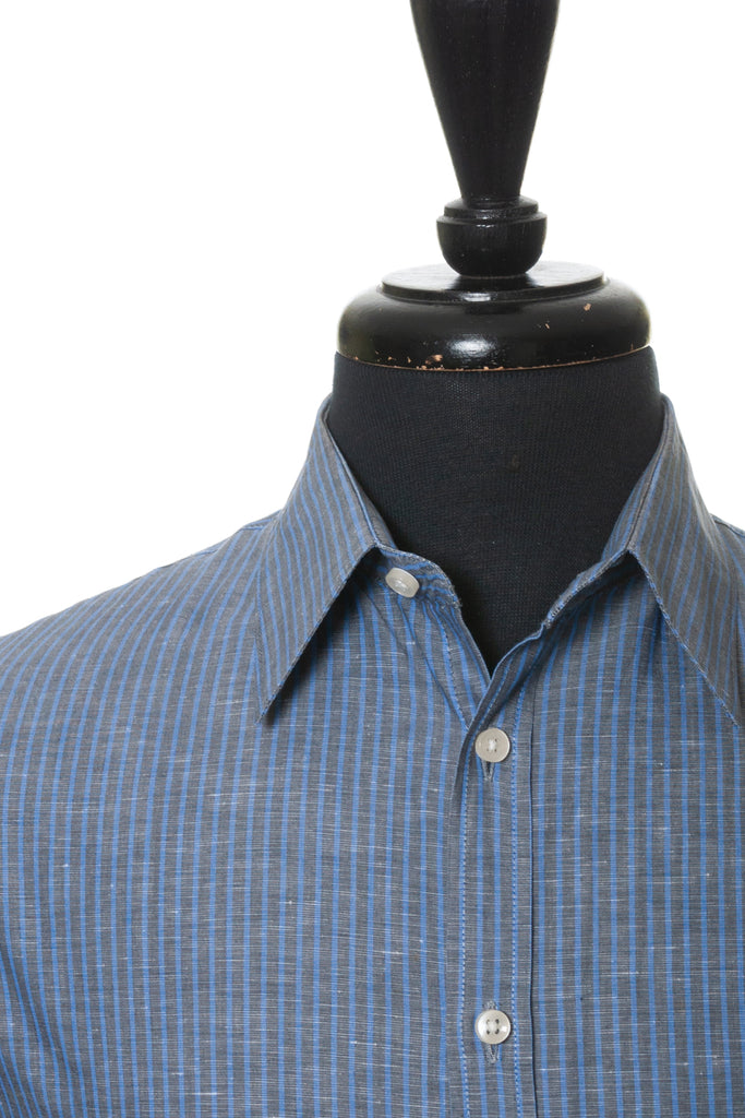Sand Copenhagen Blue Striped Linen Blend Shirt