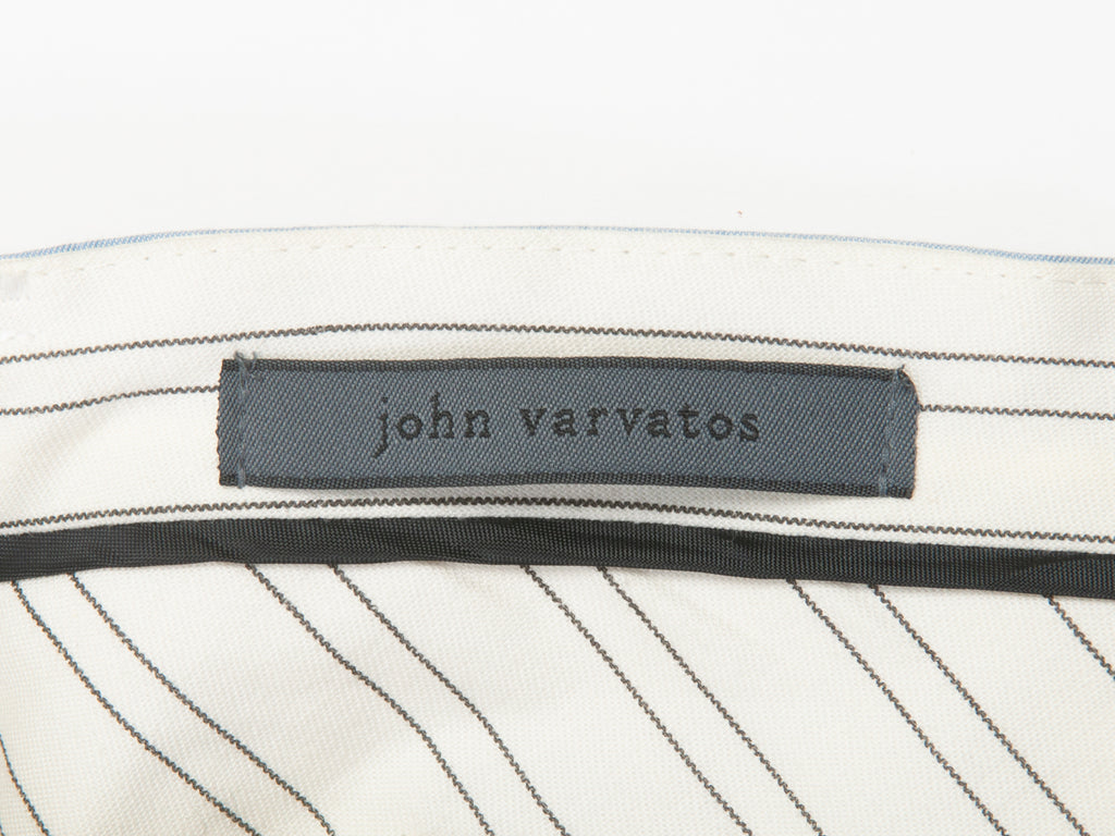 John Varvatos Mainline Blue Linen Blend Seersucker Trousers