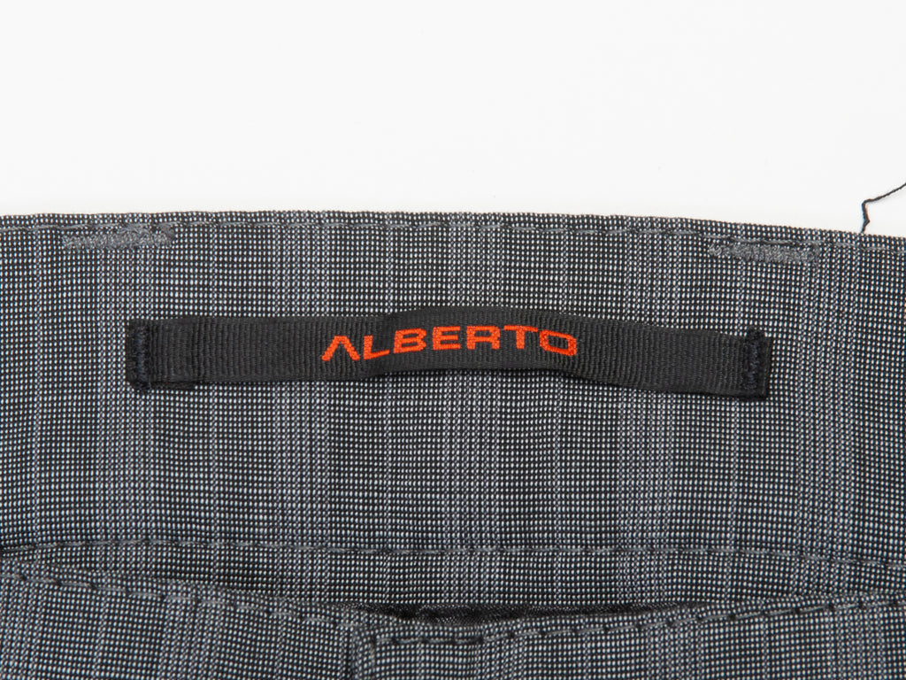 Alberto Gray Check Regular Slim Fit Pipe Glencheck Ceramica Pants