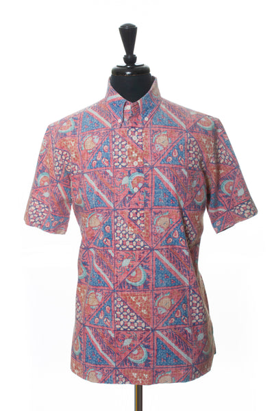 Reyn Spooner Vintage Red Reverse Print Pullover Shirt