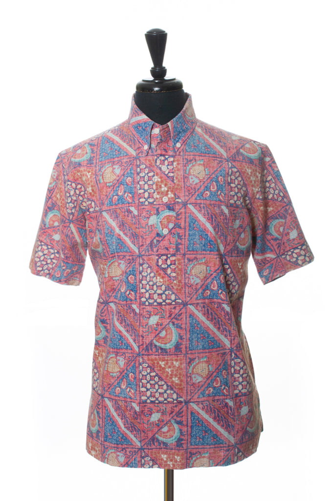 Reyn Spooner Vintage Red Reverse Print Pullover Shirt