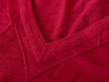 St Croix Deep Red Argyle Knit V-Neck Sweater
