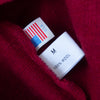 St Croix Deep Red Argyle Knit V-Neck Sweater