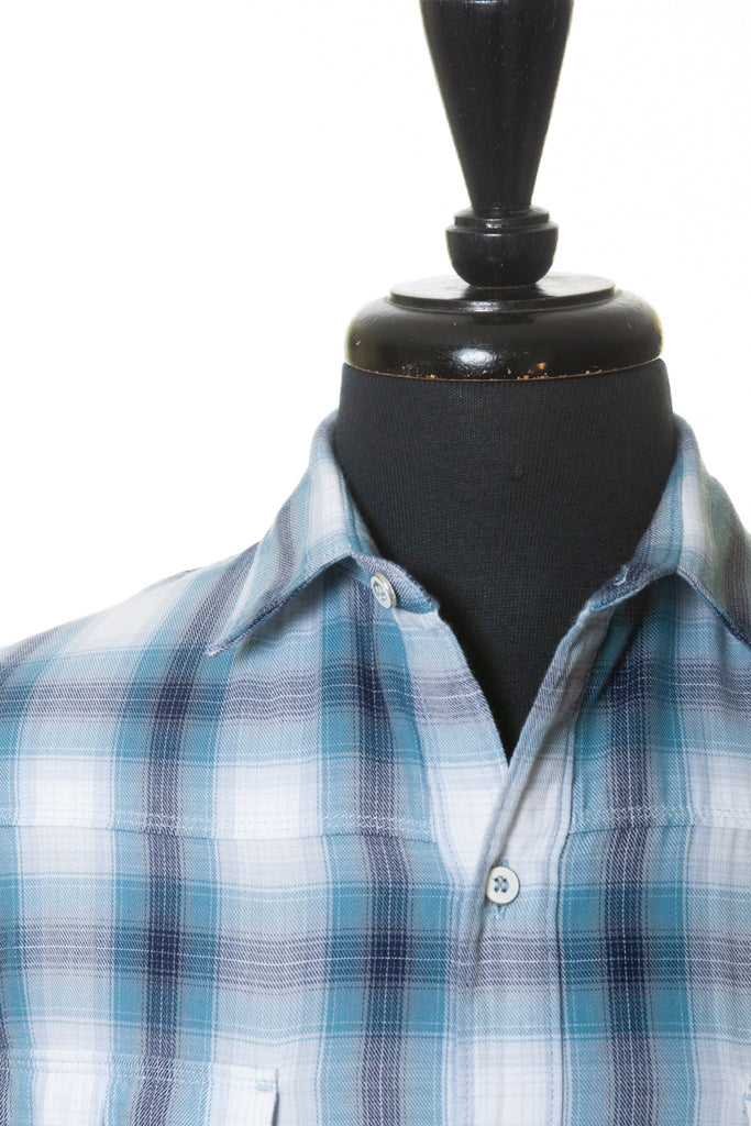 Paige Anniv Blue Plaid Shirt XL
