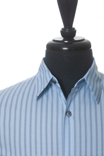 Theory Light Blue Irving Dash Print Dress Shirt