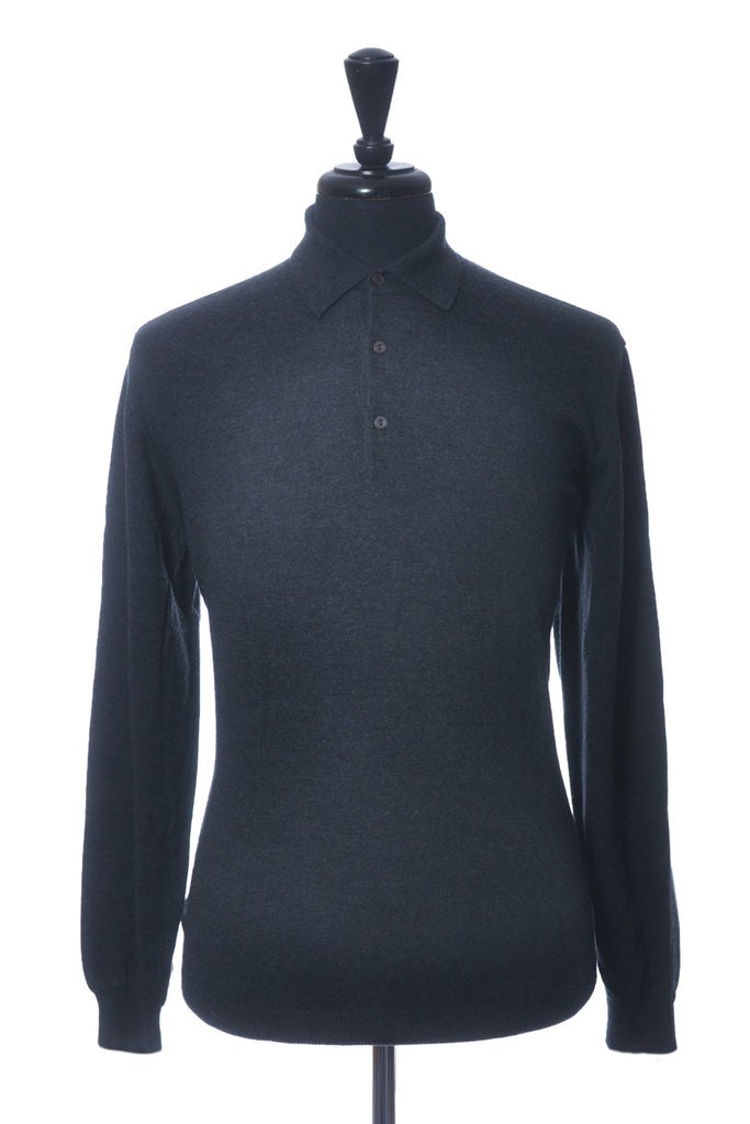 Hugo Boss Grey Augusto Collared Knit