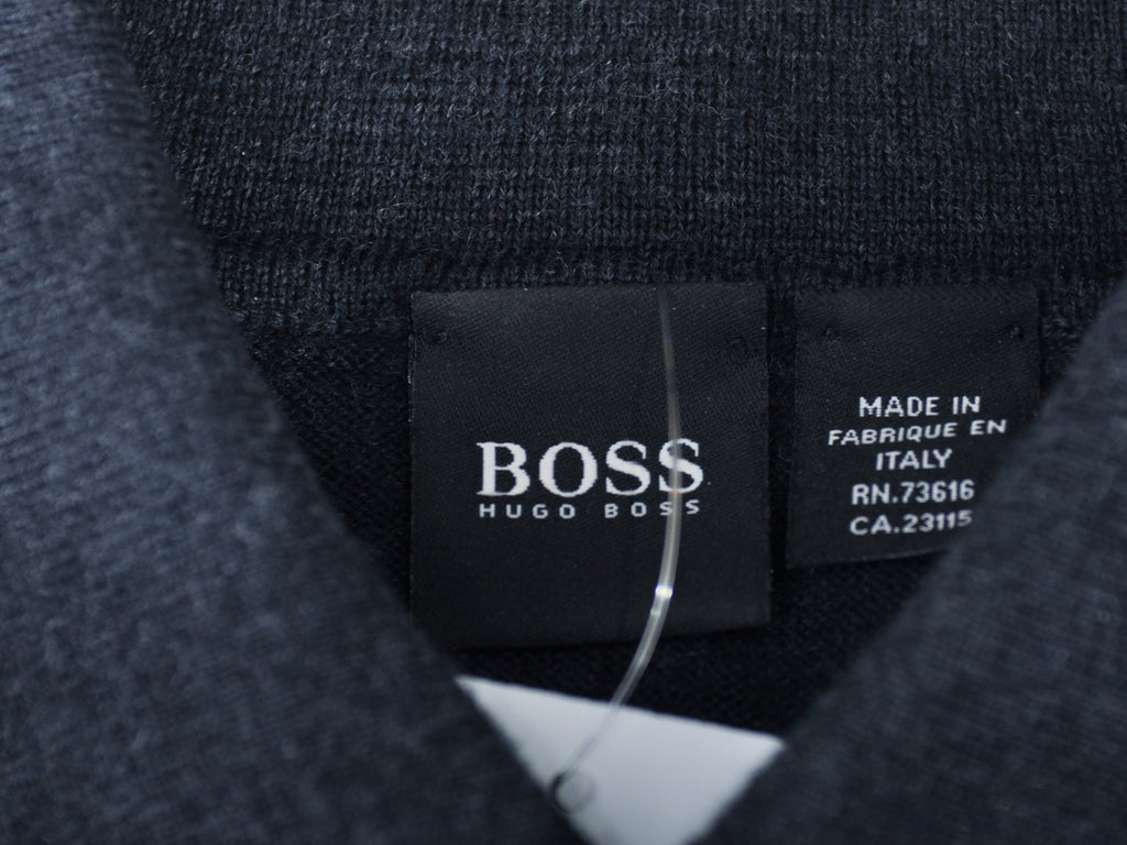 Hugo Boss Grey Augusto Collared Knit