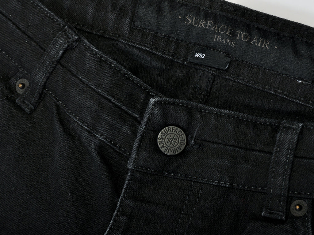 Surface to Air Black Button Fly Jeans