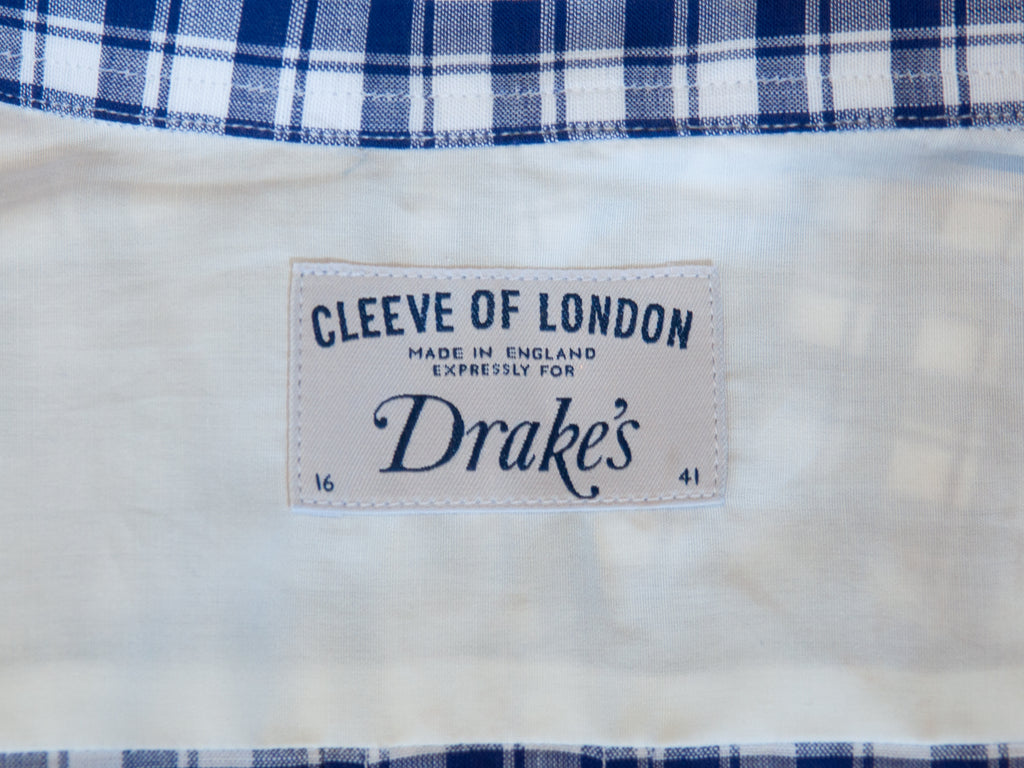 Drake’s Cleeve of London Blue Check Shirt