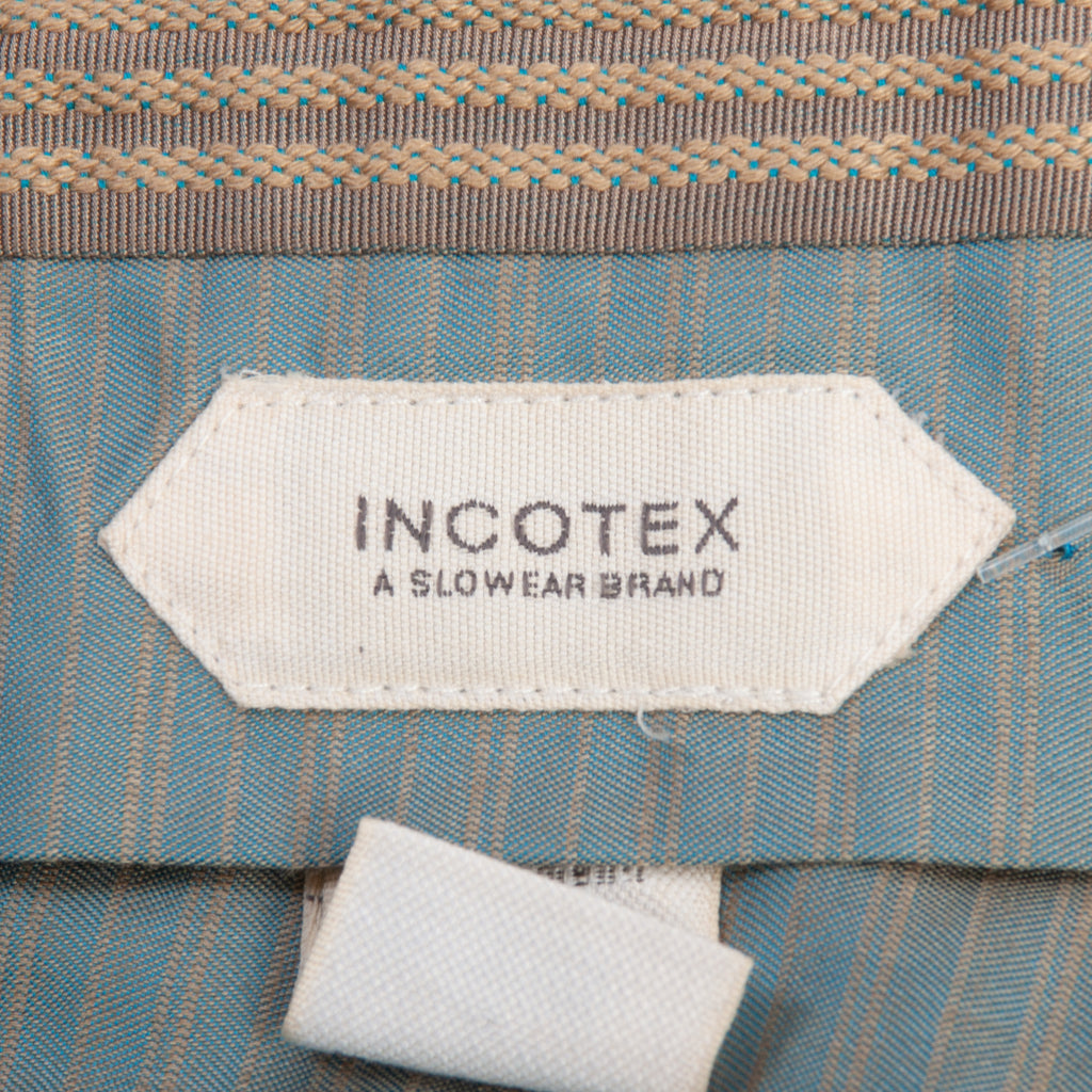 Incotex Sand Brown Check Regular Fit Pattern39 Pants