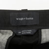 Wings+Horns Black Cotton Cropped Cycling Pants