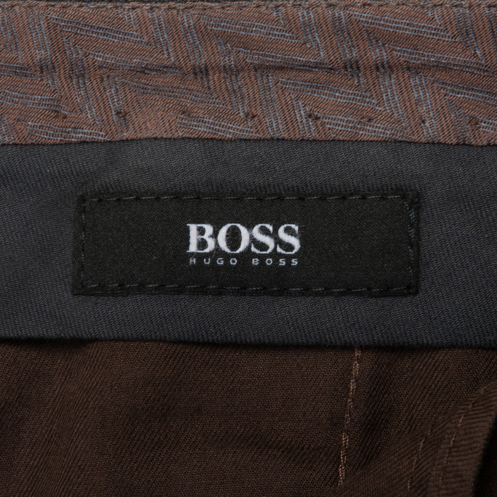 Hugo Boss Brown Wool Shark7 Trousers