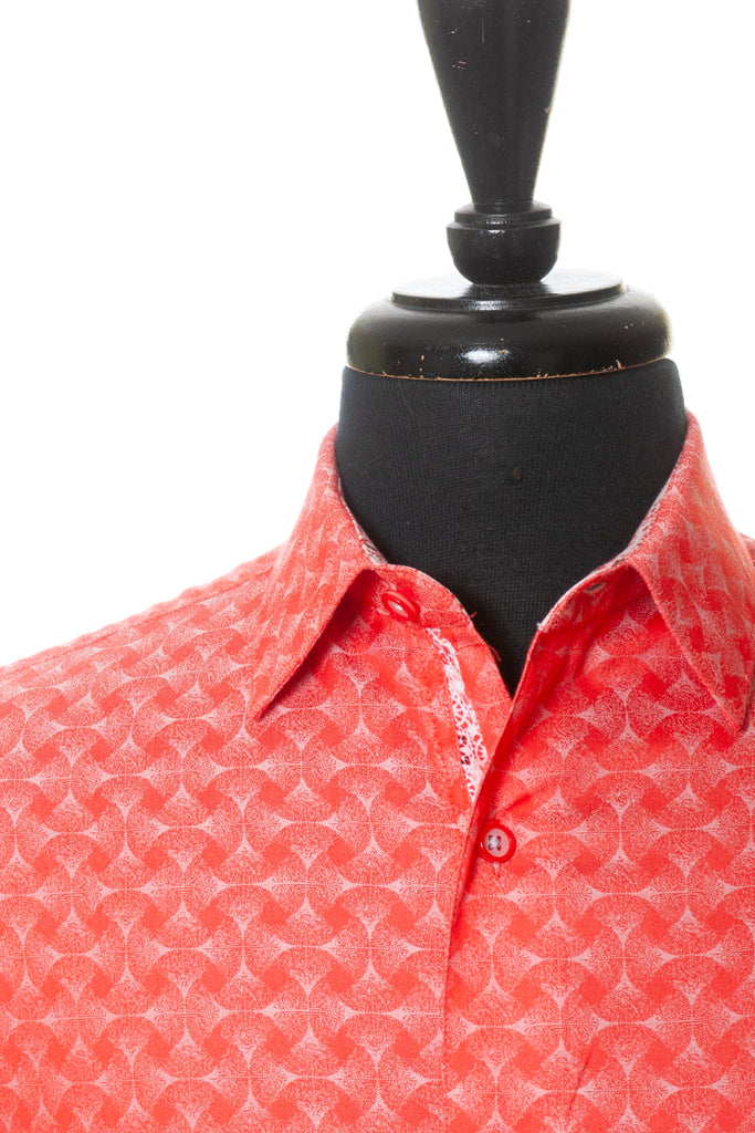 Robert Graham Bold Orange Print Classic Fit Shirt