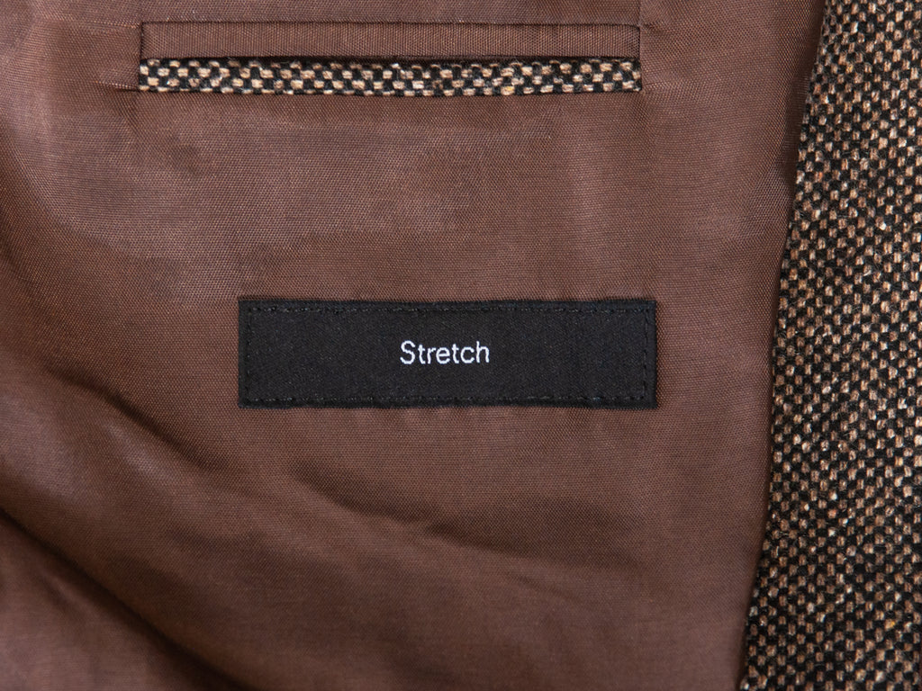 Hugo Boss Brown Stretch Tweed Rhett Extra Slim Blazer