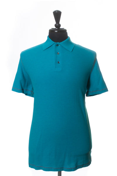 Robert Graham Turquoise Blue Messenger Polo Shirt
