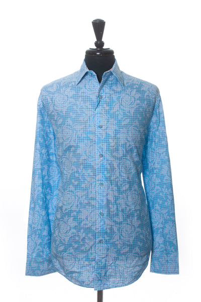 Robert Graham NWT Blue Clardon Classic Fit Shirt