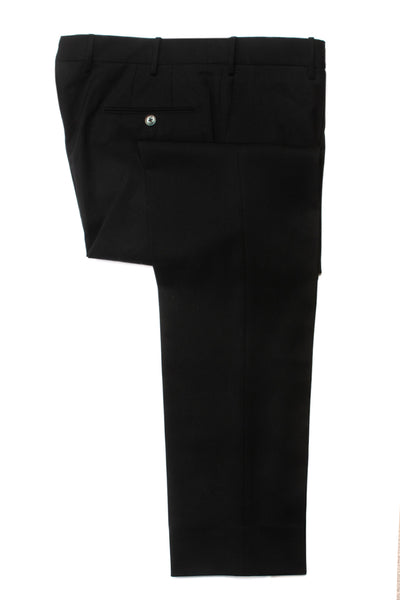 PT01 Black Slim Fit Techno Washable Wool Trousers