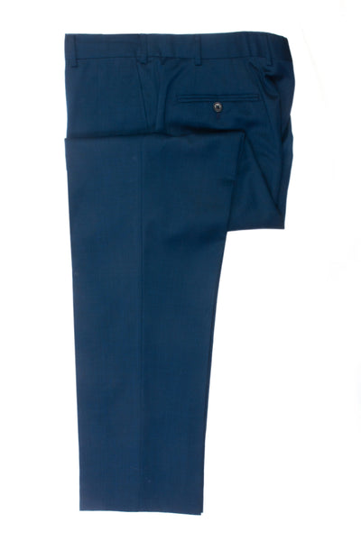 Emporio Armani Blue Wool Twill Trousers