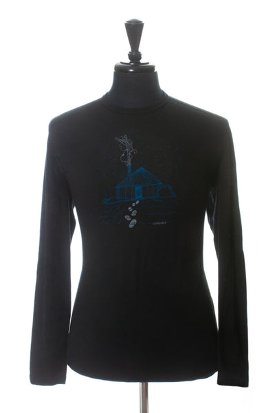 Icebreaker Merino Black BodyFit200 Merino Wool Long-Sleeve T-Shirt