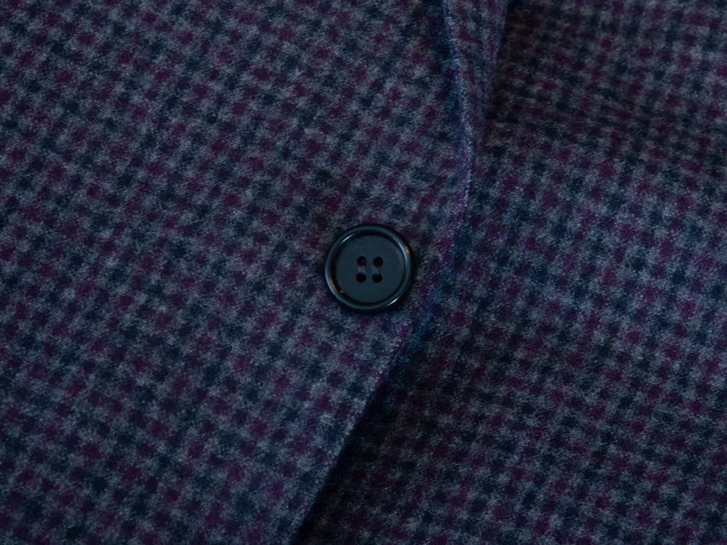 Canali Purple Check Flannel Blazer